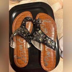 Sam elderman rhinestone sandals.
